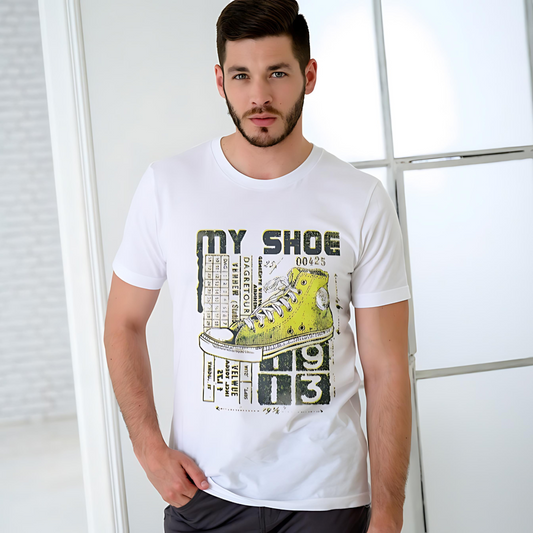 My shoe, regular fit Unisex classic T-shirt available made with 180 gsm