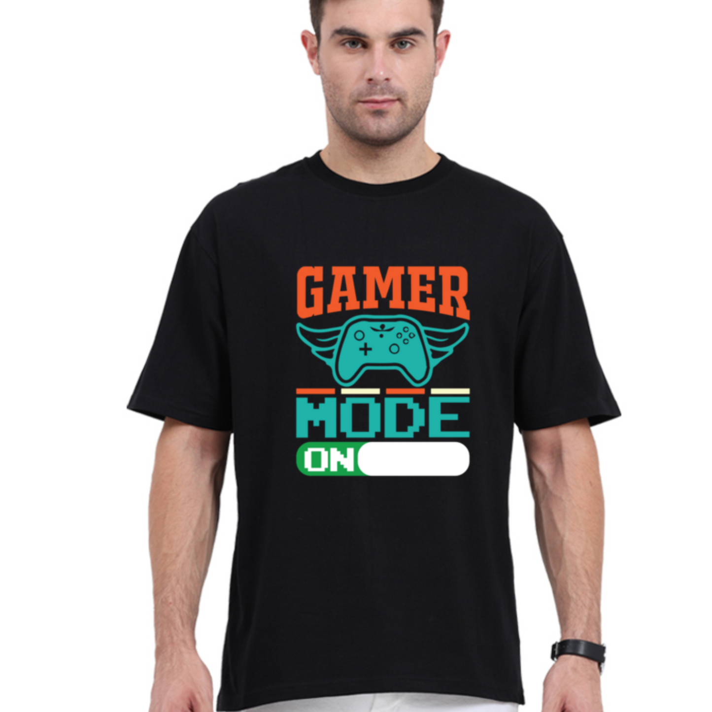 gamers mode on , Unisex oversized classic T-shirt made with 240GSM