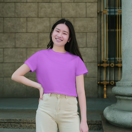 Unisex classic regular fit Tshirt in lavender colour
